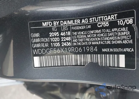 2009 Mercedes-Benz C 350 Sport z USA, uszkodzony, nr VIN WDDGF56X19R061984